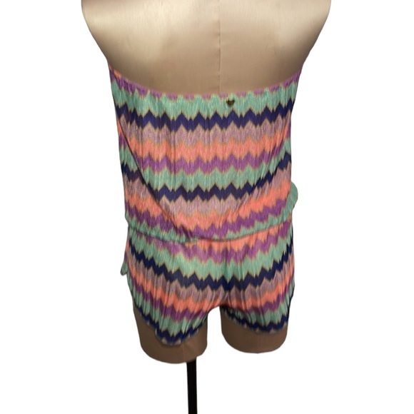 Victoria’s Secret multi colored strapless romper. Size M - Picture 10 of 12